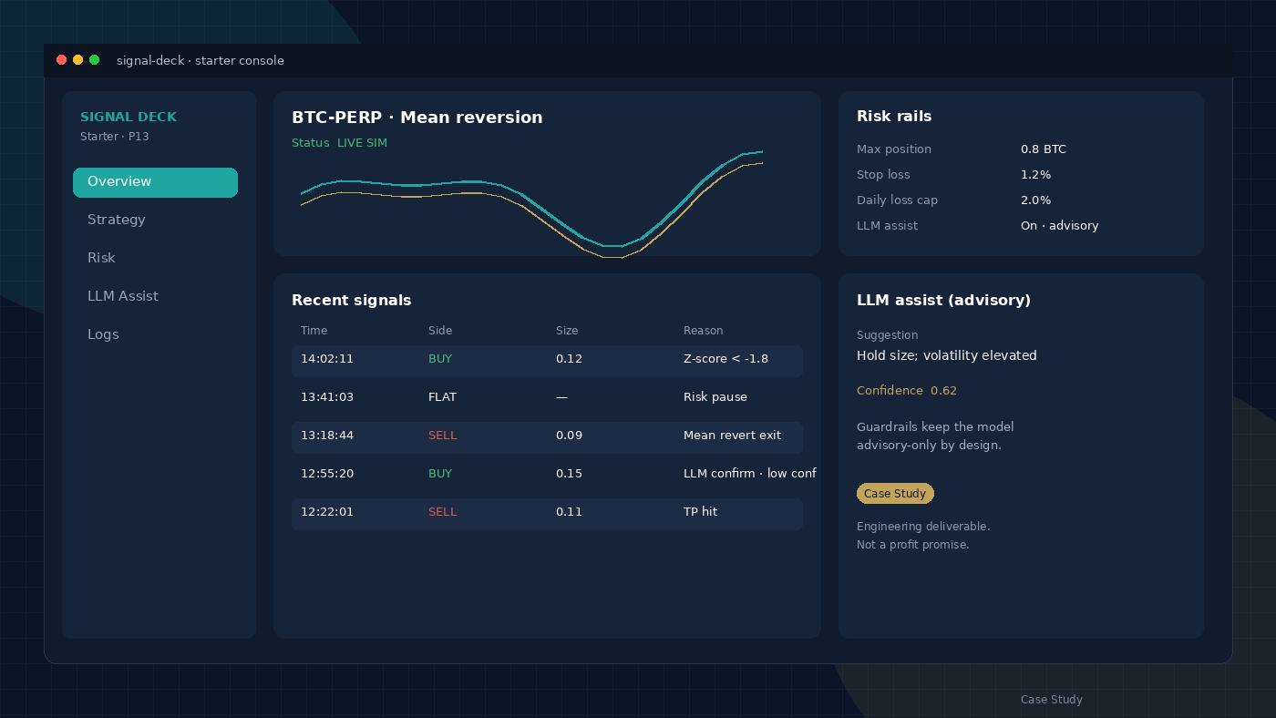 UI for Signal Deck Starter