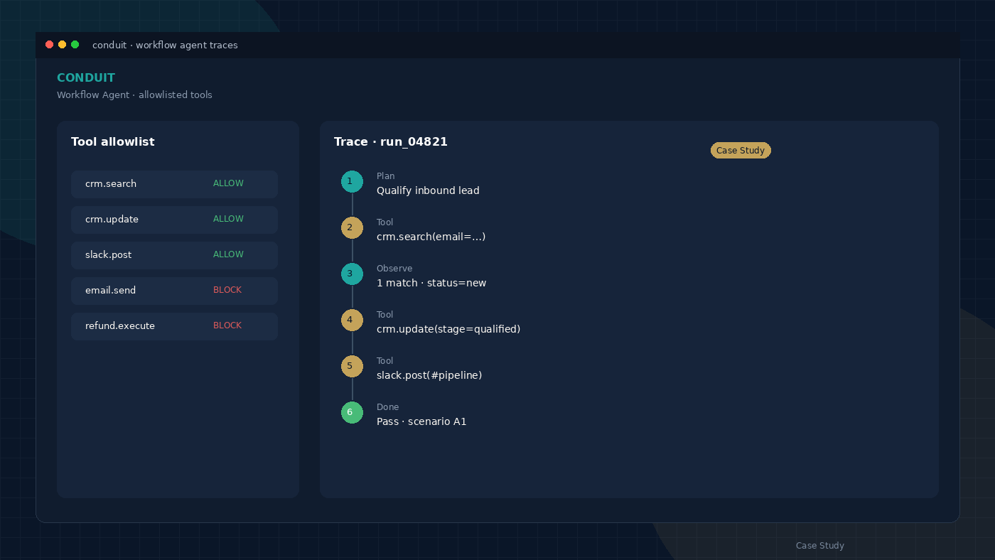 UI for Conduit Workflow Agent